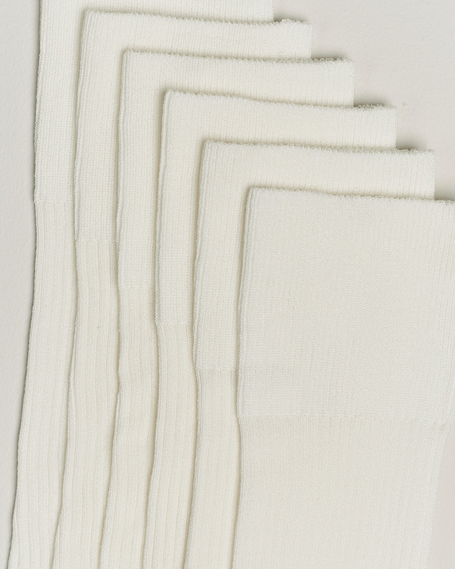 Herre | Sokker | CDLP | 6-Pack Cotton Rib Socks White