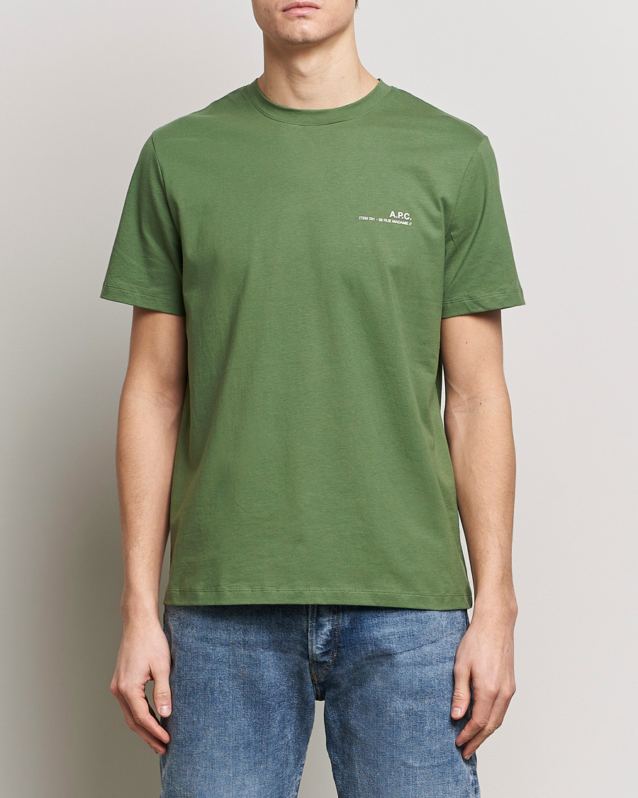 Herre | Kortermede t-shirts | A.P.C. | Item T-shirt Gray Green