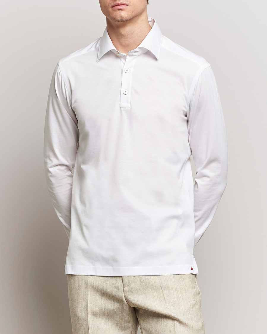 Herre | Pikéskjorter | Kiton | Popover Shirt White