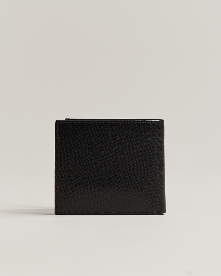 Herre | Vanlige lommebøker | Kiton | Saffiano Leather Wallet Black