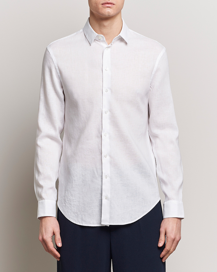 Herre | Klær | Giorgio Armani | Slim Fit Linen Shirt White