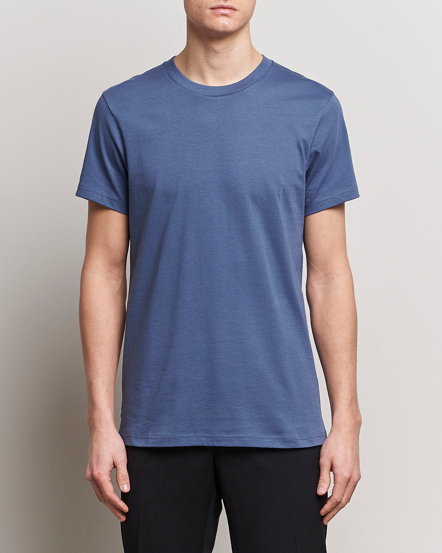 Herre | Kortermede t-shirts | Bread & Boxers | Crew Neck Regular T-Shirt Denim Blue