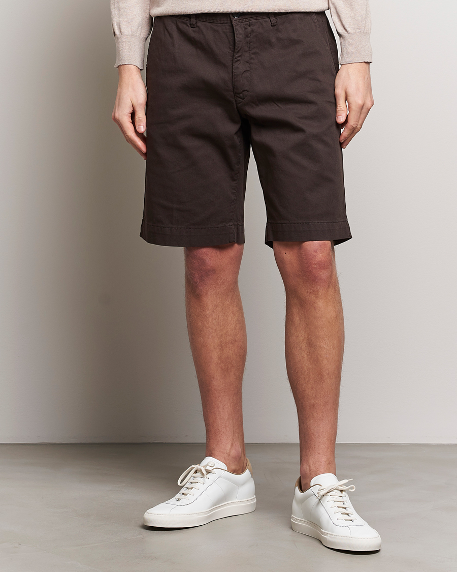 Herre | Chinosshorts | Oscar Jacobson | Teodor Cotton Shorts Brown