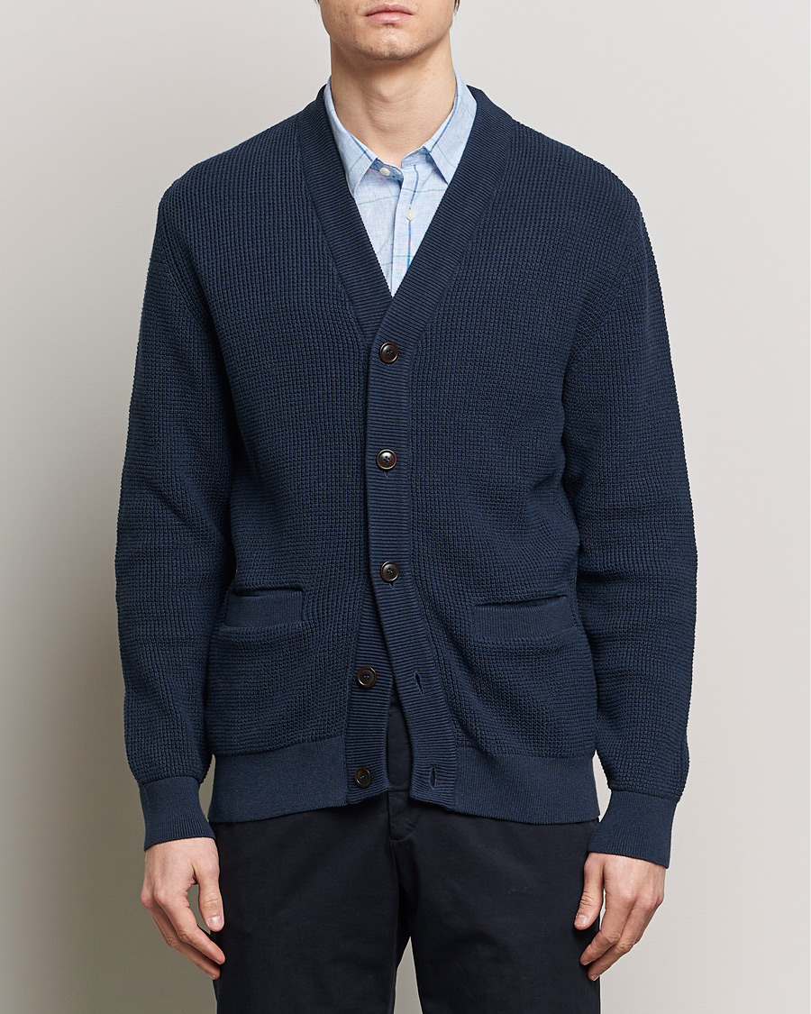 Herre | Klær | Barbour Lifestyle | Howick Knitted Cotton Cardigan Navy