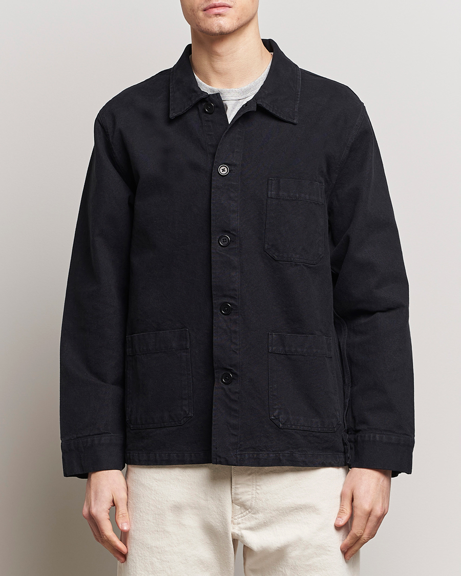 Herre | Casual | Colorful Standard | Organic Workwear Jacket Deep Black