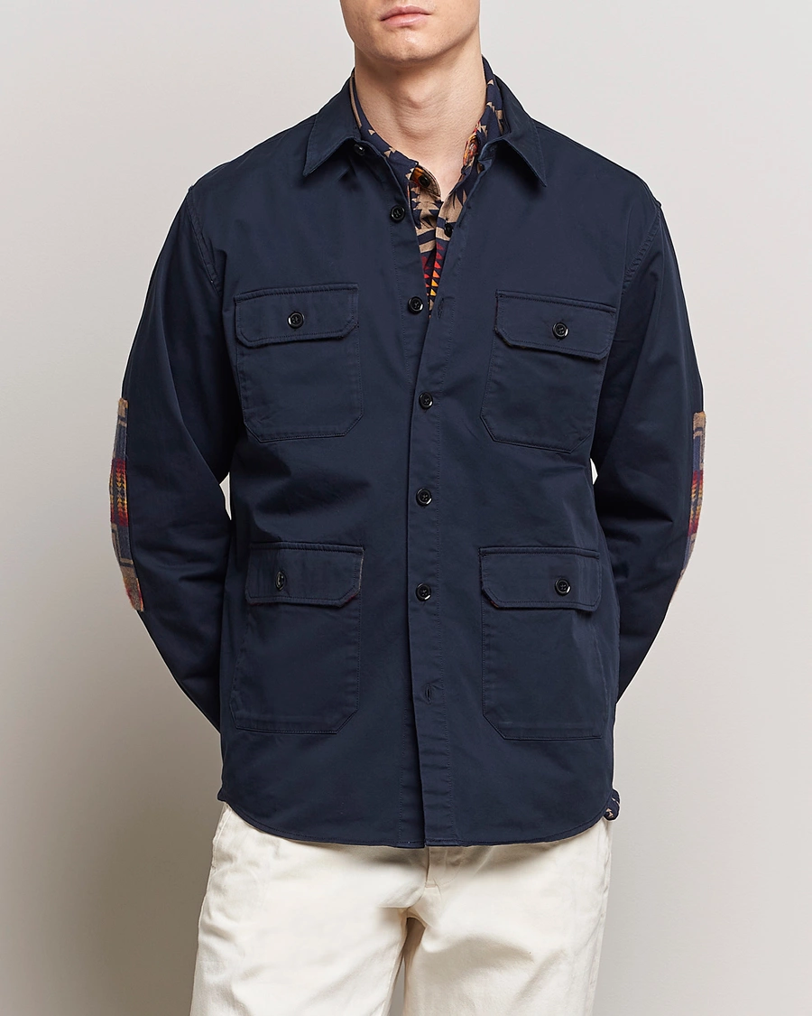 Herre | Skjortejakke | Pendleton | Patchwork Explorer Shirt Navy