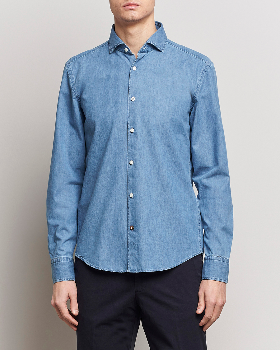 Herre | Klær | BOSS BLACK | Hal Cotton Shirt Medium Blue