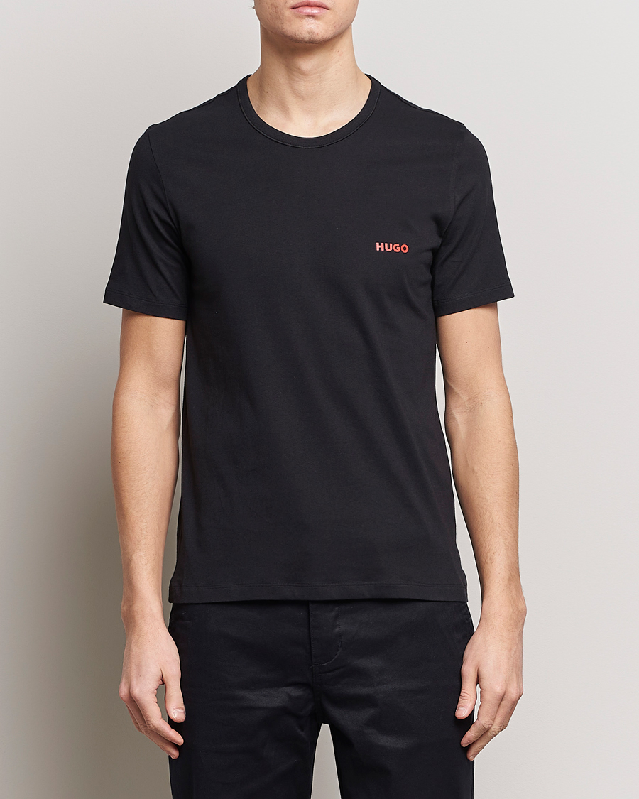 Herre | Svarte t-skjorter | HUGO | 3-Pack Logo Crew Neck T-Shirt Black/Red/White