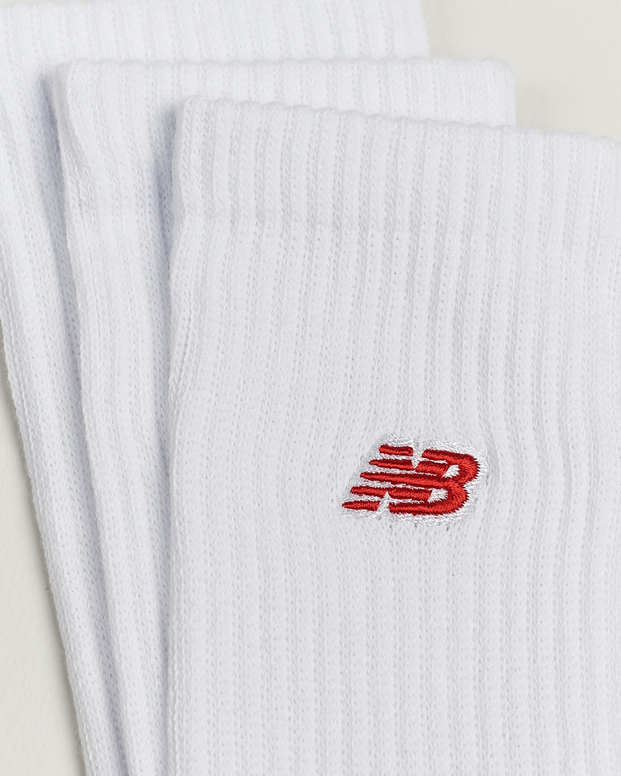 Herre | Undertøy | New Balance | 3-Pack Patch Logo Socks White