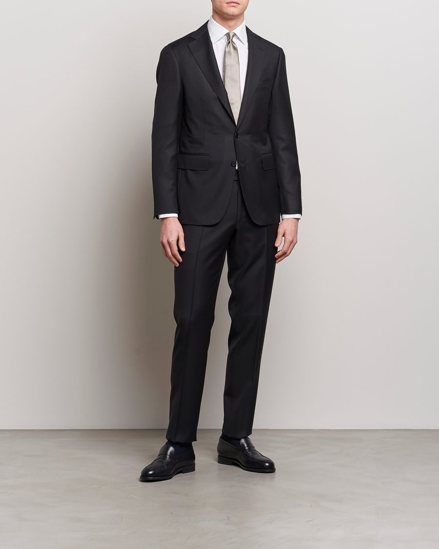Herre | Dresser | Canali | Capri Super 130s Wool Suit Black