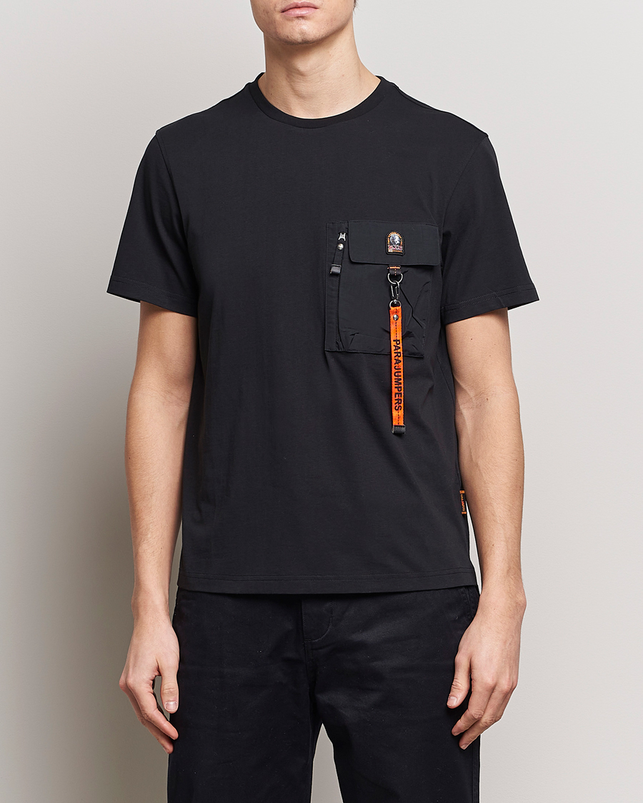 Herre | Svarte t-skjorter | Parajumpers | Mojave Pocket Crew Neck T-Shirt Black