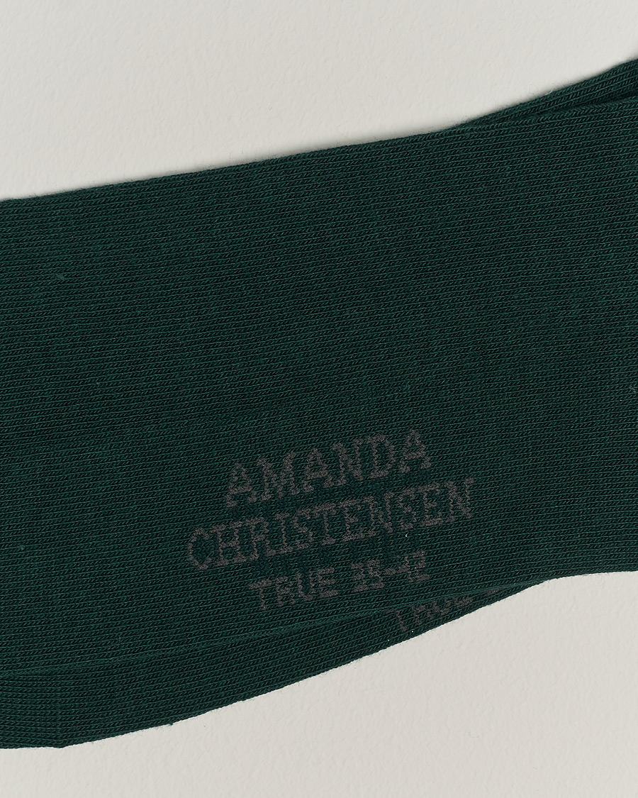 Herre | Undertøy | Amanda Christensen | 3-Pack True Cotton Socks Bottle Green