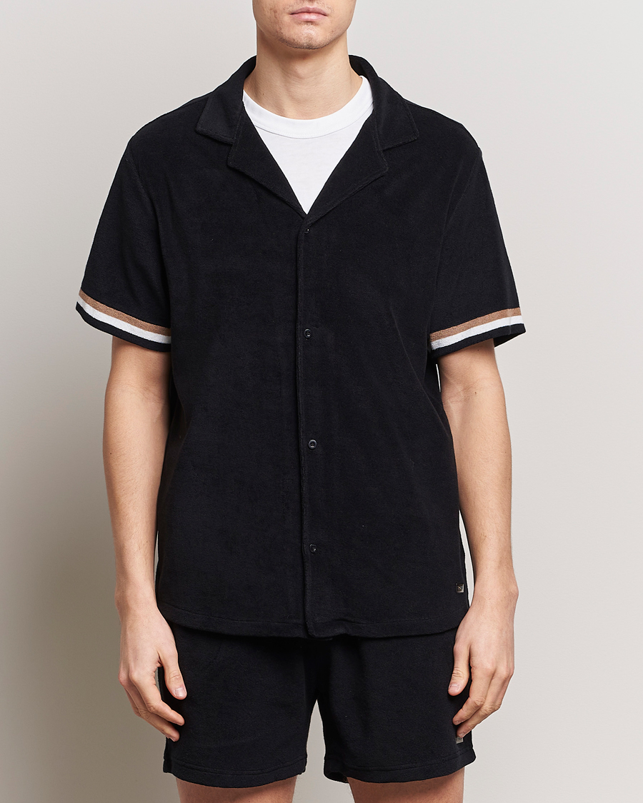 Herre | Kortermede skjorter | BOSS BLACK | Short Sleeve Terry Shirt Black