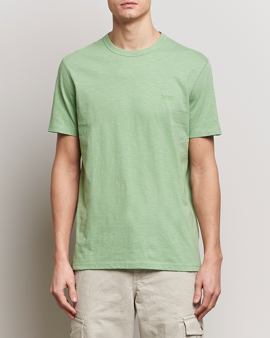 Herre | BOSS ORANGE | BOSS ORANGE | Tegood Crew Neck T-Shirt Open Green
