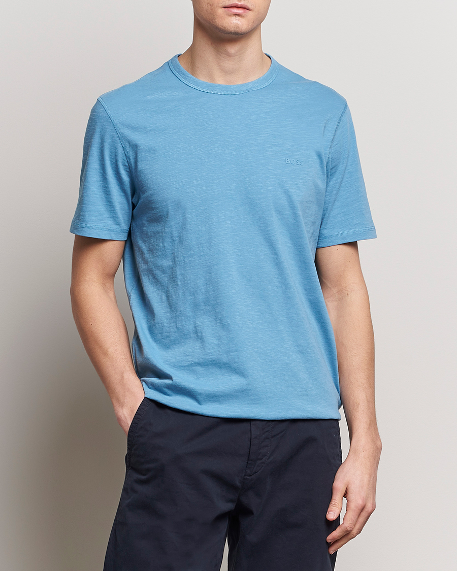 Herre | BOSS ORANGE | BOSS ORANGE | Tegood Crew Neck T-Shirt Open Blue