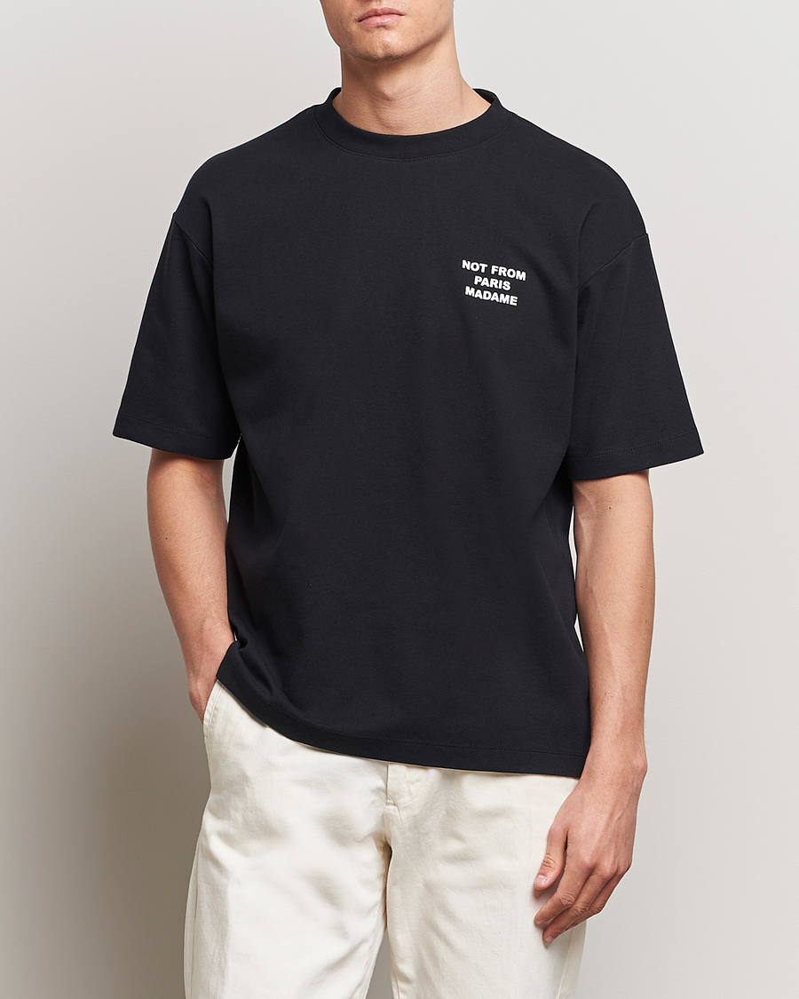 Herre | Svarte t-skjorter | Drôle de Monsieur | Slogan T-Shirt Black