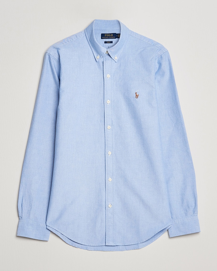 Polo Ralph Lauren Slim Fit Shirt Oxford Blue – Blå