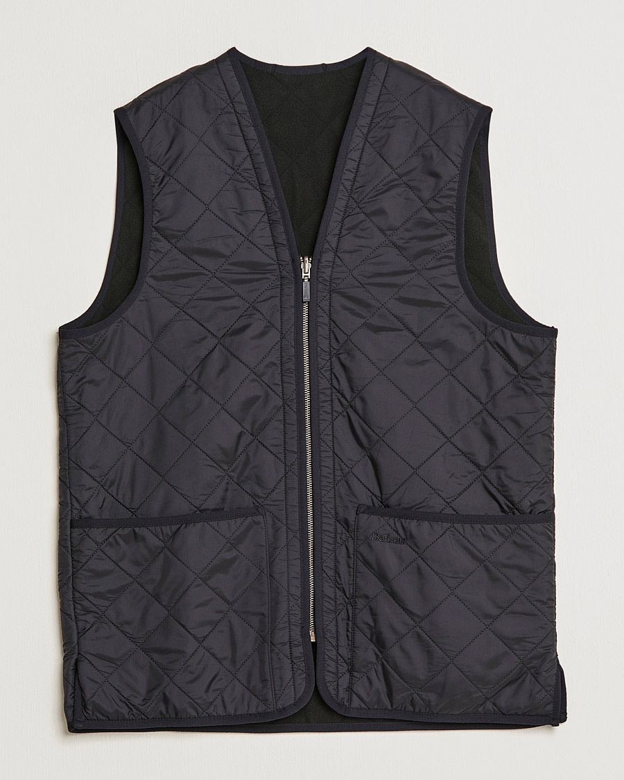 Barbour Lifestyle Quilt Waistcoat/Zip-In Liner Black – Svart