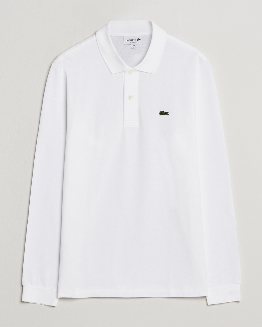 Lacoste Original Long Sleeve Polo Piké White – Hvit
