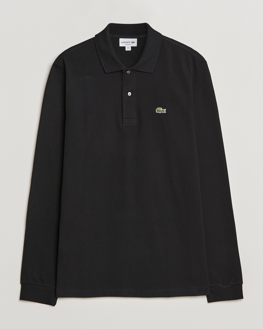 Lacoste Original Long Sleeve Polo Piké Black – Svart