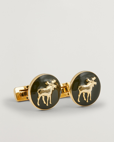  |  Cuff Links Hunter The Moose Gold/Green