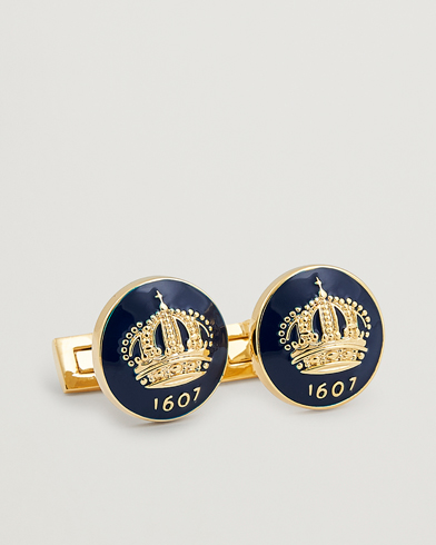  |  Cuff Links The Crown Gold/Royal Blue