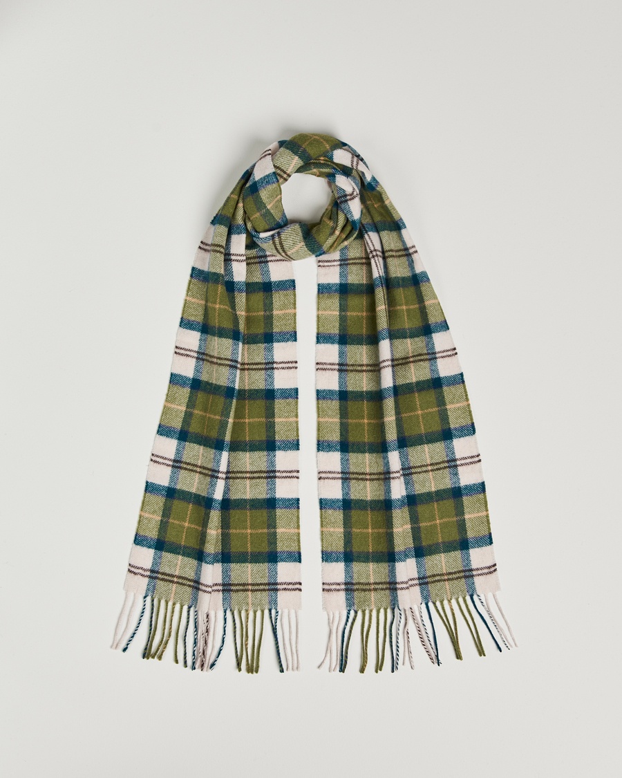 Barbour Lifestyle Tartan Lambswool Scarf Ancient – Grønn
