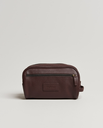 Herre | The Classics of Tomorrow | Barbour Lifestyle | Leather Washbag Dark Brown