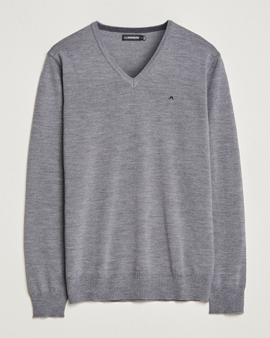 Pullovers v-hals |  Lymann True Merino V-Neck Pullover Grey