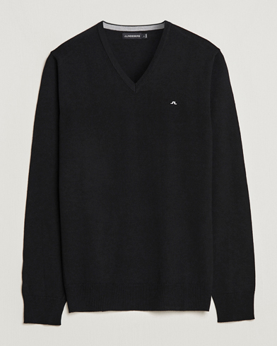 Pullovers v-hals |  Lymann True Merino V-Neck Pullover Black