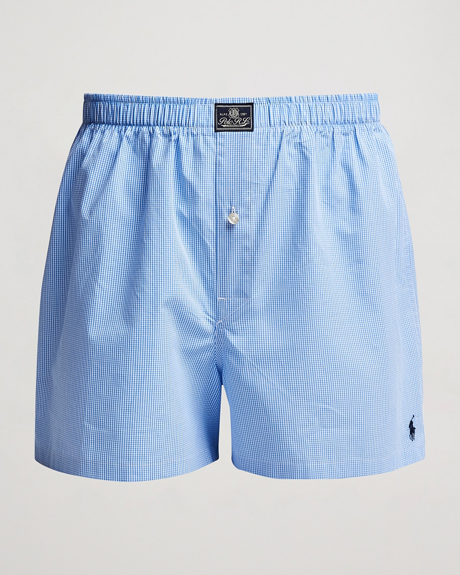 Herre | Undertøy | Polo Ralph Lauren | Woven Boxer Blue Gingham Blue
