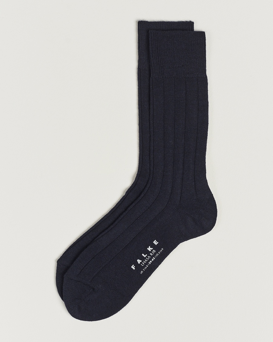 Falke Lhasa Cashmere Socks Dark Navy – Blå