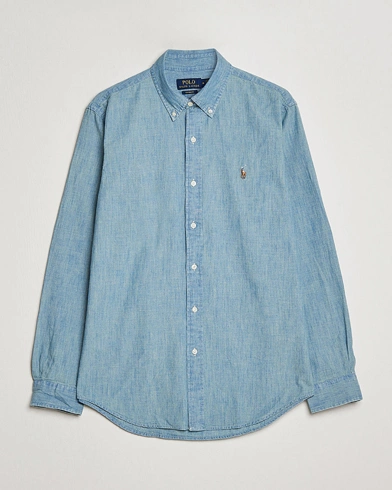 Herre |  | Polo Ralph Lauren | Custom Fit Shirt Chambray Washed