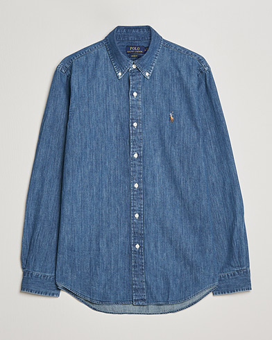 Herre | Jeansskjorter | Polo Ralph Lauren | Custom Fit Shirt Denim Dark Wash