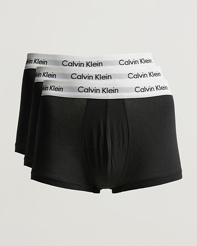 Herre | Wardrobe basics | Calvin Klein | Cotton Stretch Low Rise Trunk 3-pack Black
