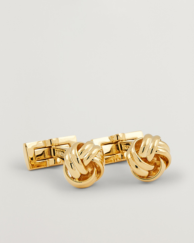 Herre | Mansjettknapper | Skultuna | Cuff Links Black Tie Collection Knot Gold