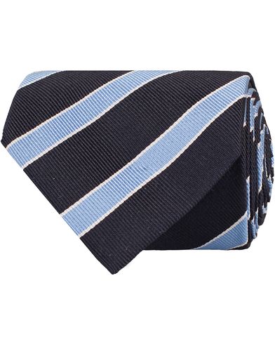  Club Stripe Tie 8 cm Navy/Sky/White