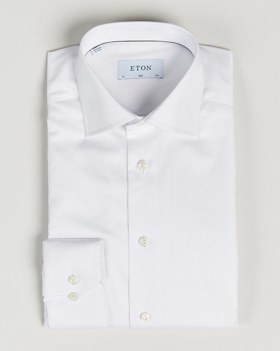 Eton Slim Fit Shirt White – Hvit