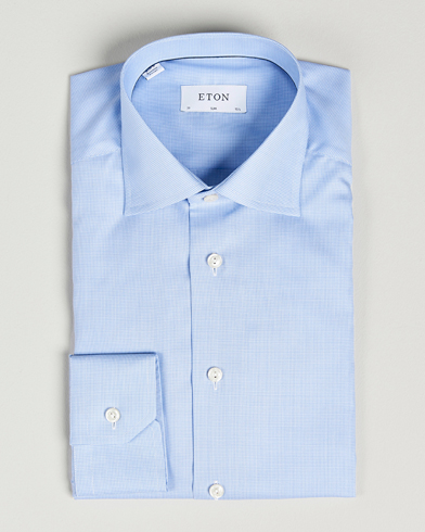 Herre | Businesskjorter | Eton | Slim Fit Shirt Pepita Blue