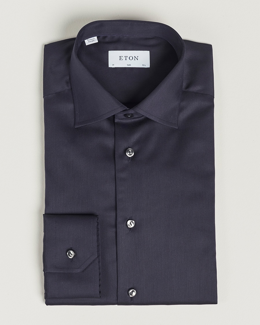Eton Slim Fit Shirt Navy – Blå