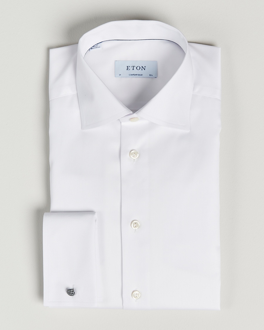 Eton Contemporary Fit Shirt Double Cuff White – Hvit