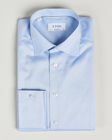 Herre | Formelle | Eton | Contemporary Fit Shirt Double Cuff Blue