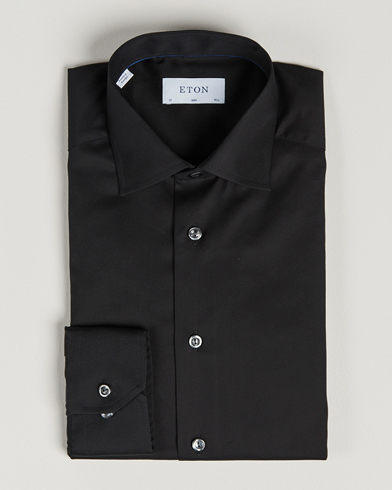 Herre | Business & Beyond | Eton | Slim Fit Shirt Black