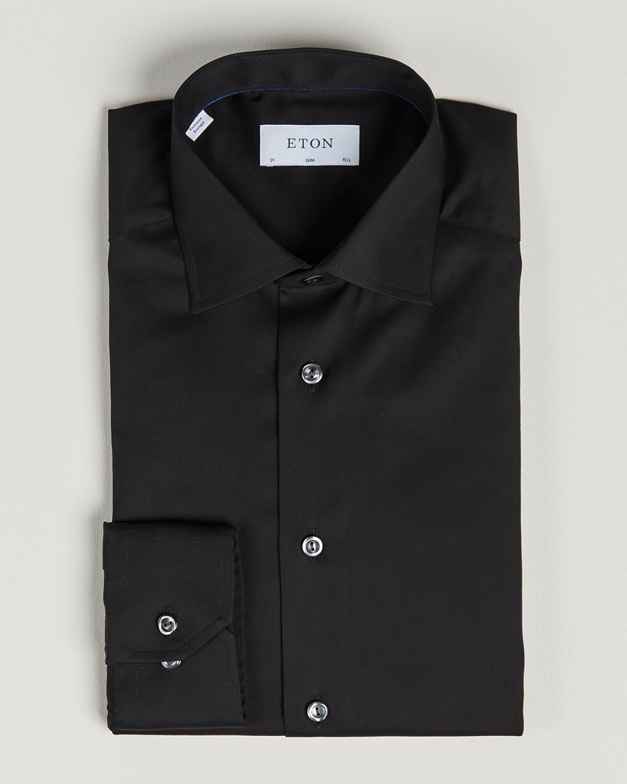 Eton Slim Fit Shirt Black – Svart