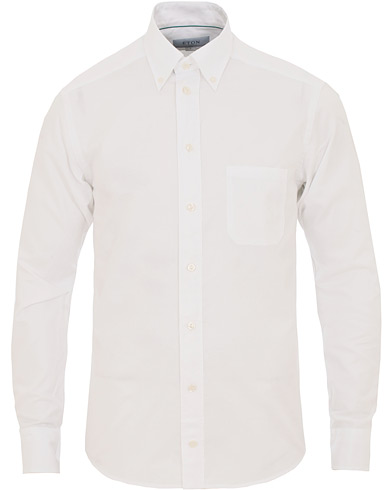 Herre |  | Eton | Slim Fit Shirt Green Ribbon Oxford White