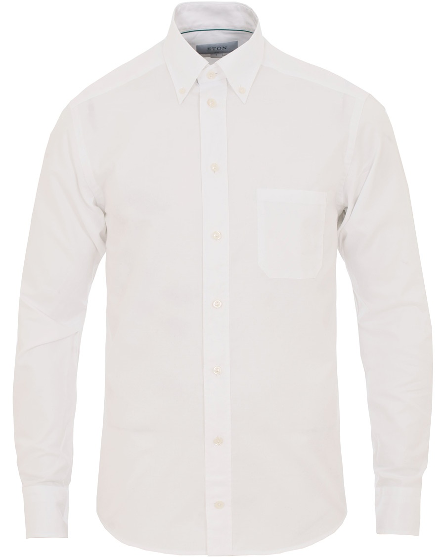  Slim Fit Shirt Green Ribbon Oxford White