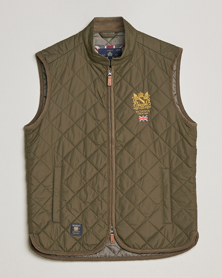 Morris Trenton Quilted Vest Olive – Grønn