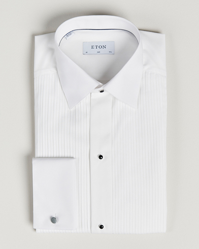 Herre | Formelle | Eton | Slim Fit Tuxedo Shirt Black Ribbon White