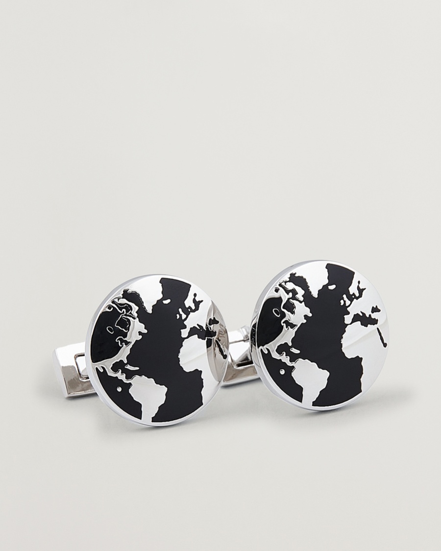 Herre | Black Tie | Skultuna | Cuff Links World Traveler Black