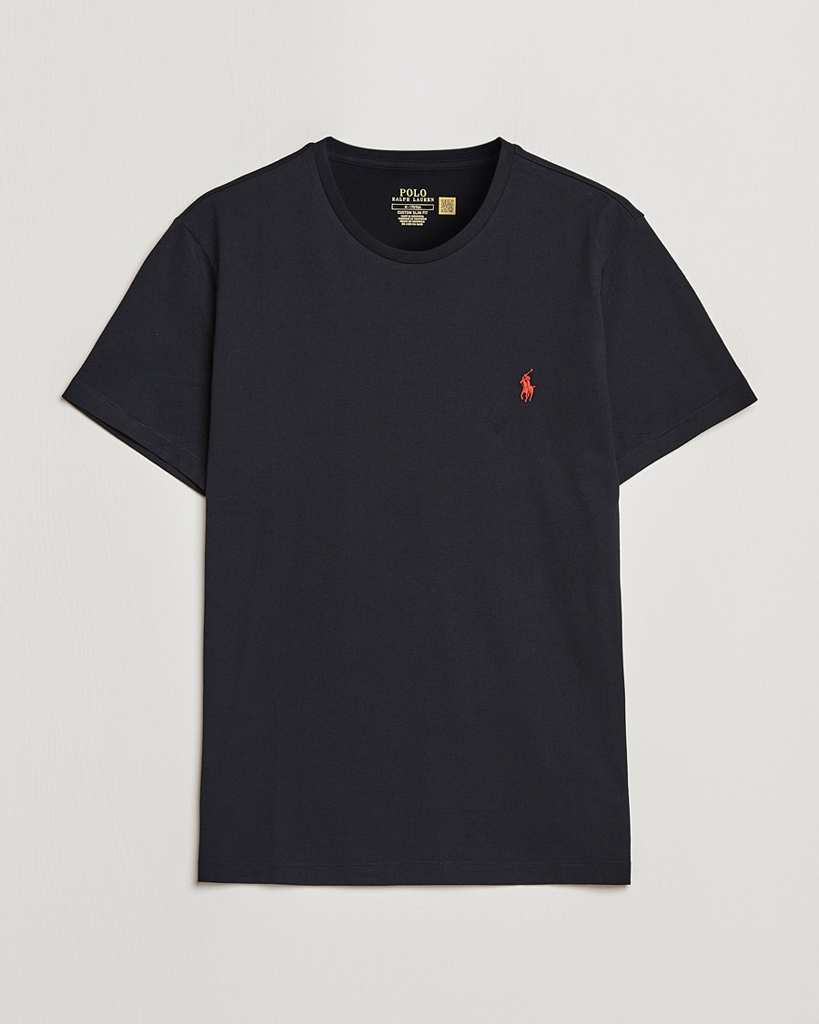 Polo Ralph Lauren Custom Slim Fit Tee RL Black – Svart